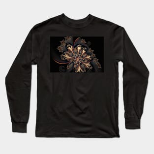 Abstract Floral Garden Botanical Print Long Sleeve T-Shirt